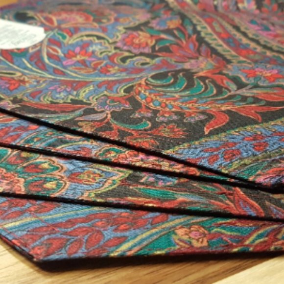 For Amy: Set of Eight Brown's Linens Fabric Placemats, Napkins, Rings - Picture 2 of 5